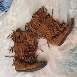 Suede Minnetonka Boots - Worn Twice